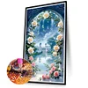 (40*70cm)Flower Castle - Full Round Drill Diamond Painting