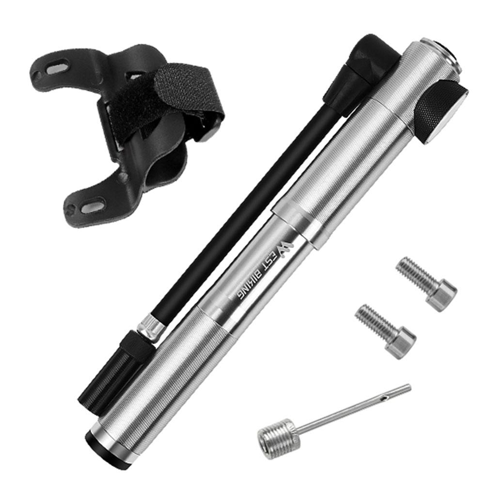 

WEST BIKING Mini Bicycle Pump 300PSI Portable MTB Road Bike Tire Inflator, Silver, 501 Original