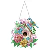 >SALE<Single Side 5D Diamond Painting Dots Pendant Wall Decor (Flower Bird Cage KJ092)