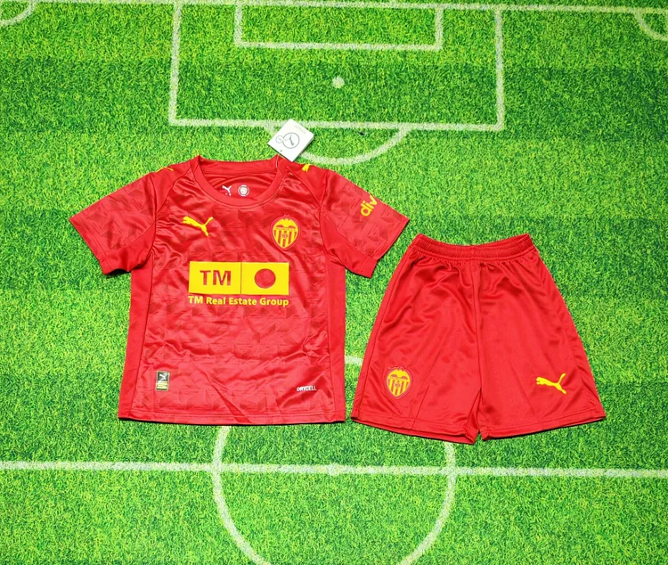 25/26 Valencia away kids' clothing