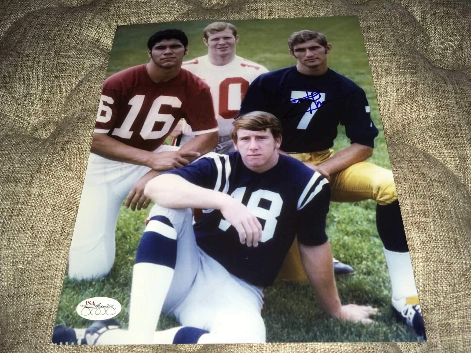 Joe Thiesman Norte Dame Signed Football Photo Poster painting W/JSA Sticker