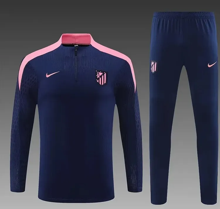 24-25 Atletico Madrid Royal Blue Training Suit Half-Dress Set