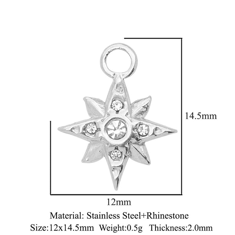 Minimalist Star Eye Stainless Steel Plating Inlay Zircon Jewelry Accessories
