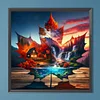 Diamond Painting-DIY Full Round Drill Maple Leaf Landscape