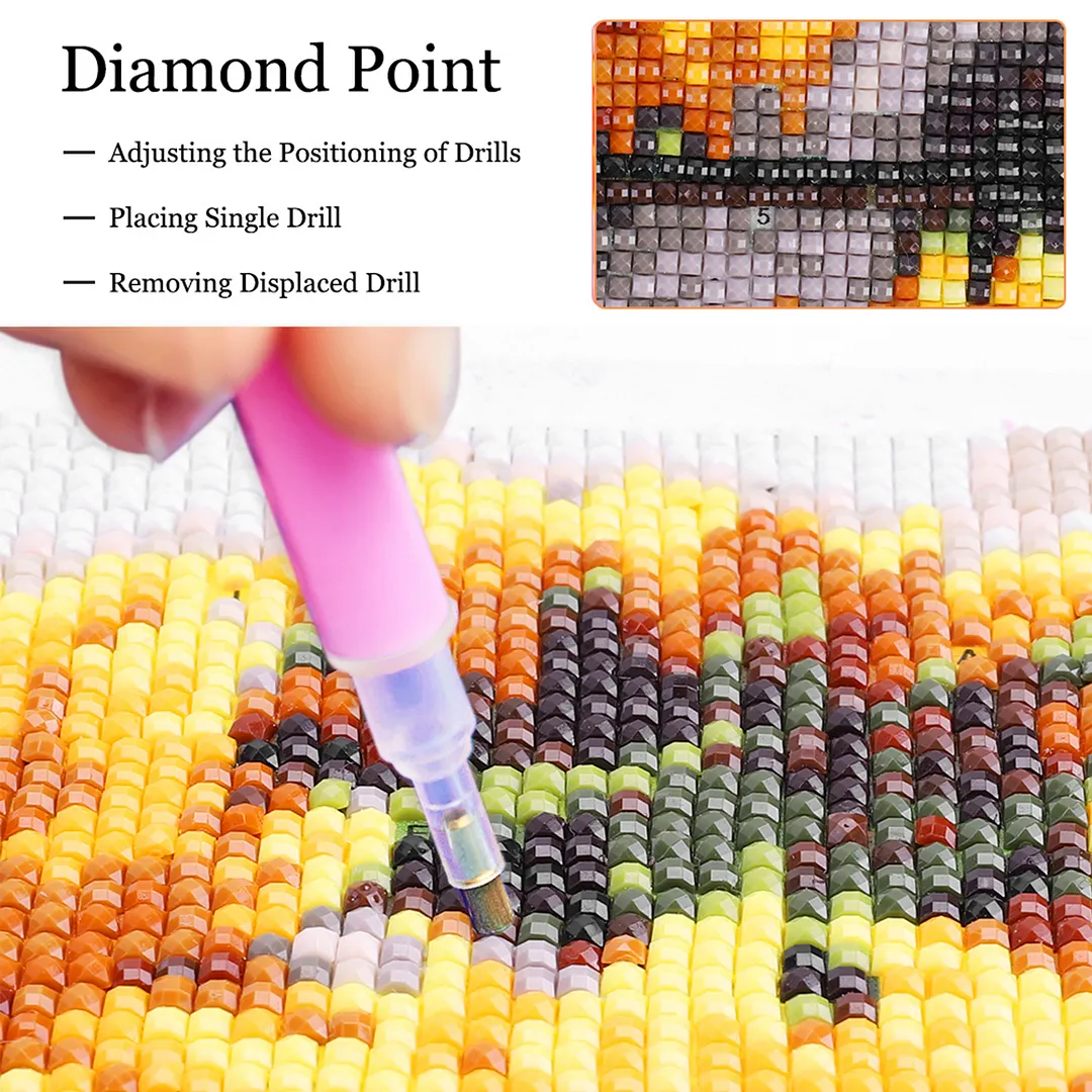 Patriotic Beach Sunset Full DIY 5D Square Drill Diamond Painting Gem Art for Adults/Beginners Gift Idea Home Wall Decor Diamond Dots Paintings Picture Arts Craft 13.78x13.78In