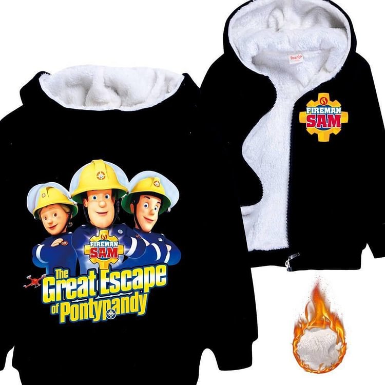 Fireman Sam The Great Escape Of Pontypandy Boys Girls Zip Up Hoodie-Mayoulove