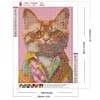Diamond Painting -DIY Round Drill Cat with Glasses