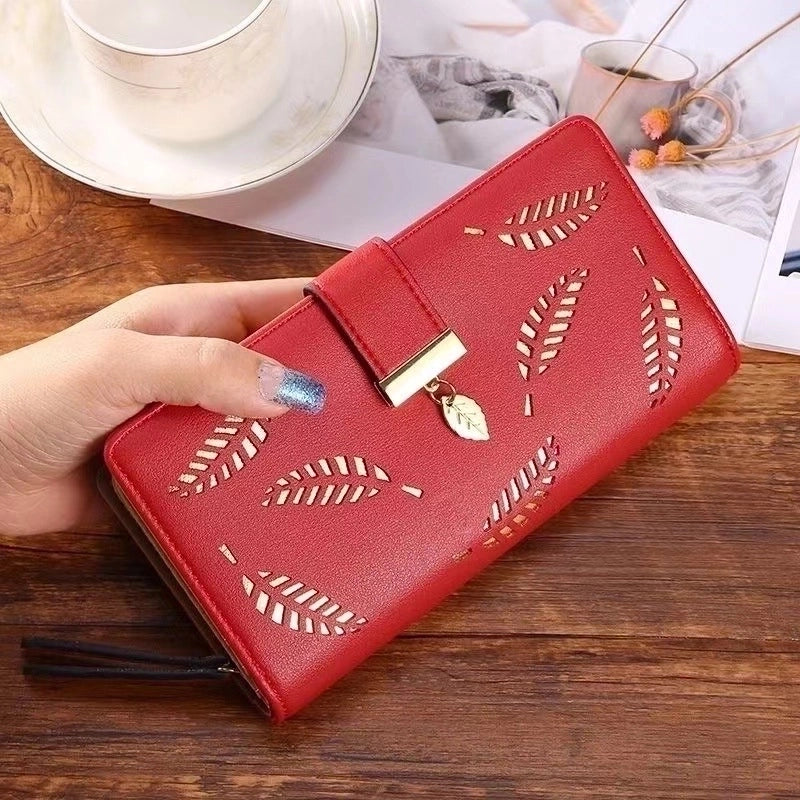 Women’s Spring&summer Pu Leather Geometric Vintage Style Square Zipper Buckle Long Wallet