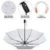 Reflective Travel Umbrella, Rainproof, Windproof, Automatic Opening And Closing Folding Umbrella, Changes Color When Exposed To Water, Sturdy Fiberglass Frame, Unisex Compact Umbrella