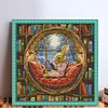 Bunny In Library-14CT Stamped Cross Stitch 36*36cm/14.17*14.17in tapestrymarket