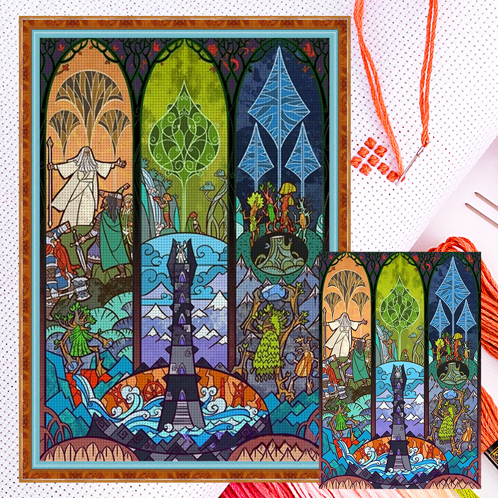 Lord Of The Rings Full 11CT Counted Canvas(50*70cm) Cross Stitch