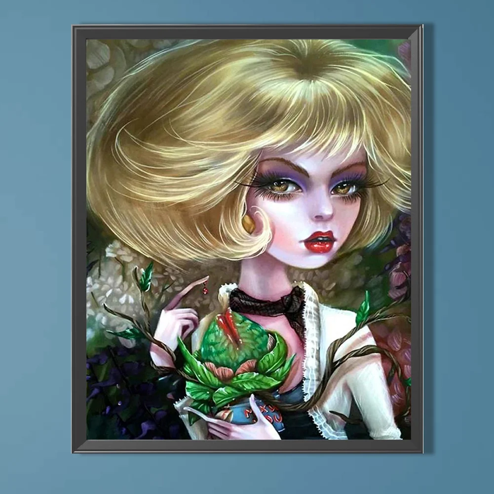 Full Round Diamond Painting 40*50cm - Scary Big Eye Doll
