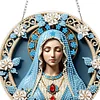 DIY Holy Mother Acrylic Special Shape Diamond Painting Hanging Pendant