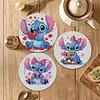 8pcs Cartoon DIY Diamond Painting Holz Untersetzer Kits mit Halter (Stich)