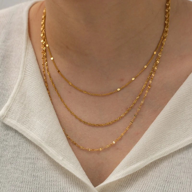 Triple-Layered Chain Necklace