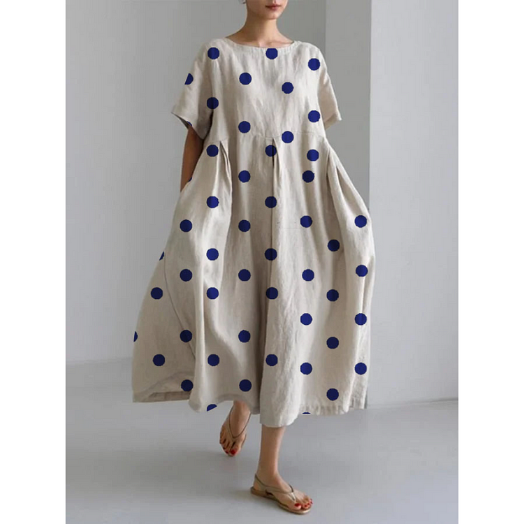 Women's Casual Polka Dot Print Dress