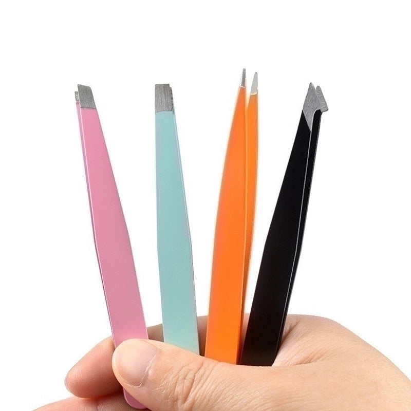 3 Pieces Casual Solid Color Stainless Steel Eyebrow Tweezers 1 Piece