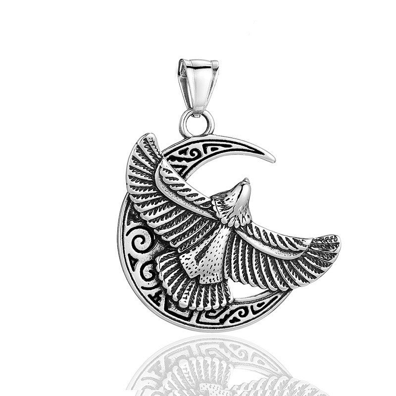 Retro Eagle Titanium Steel Plating Men's Pendant Necklace