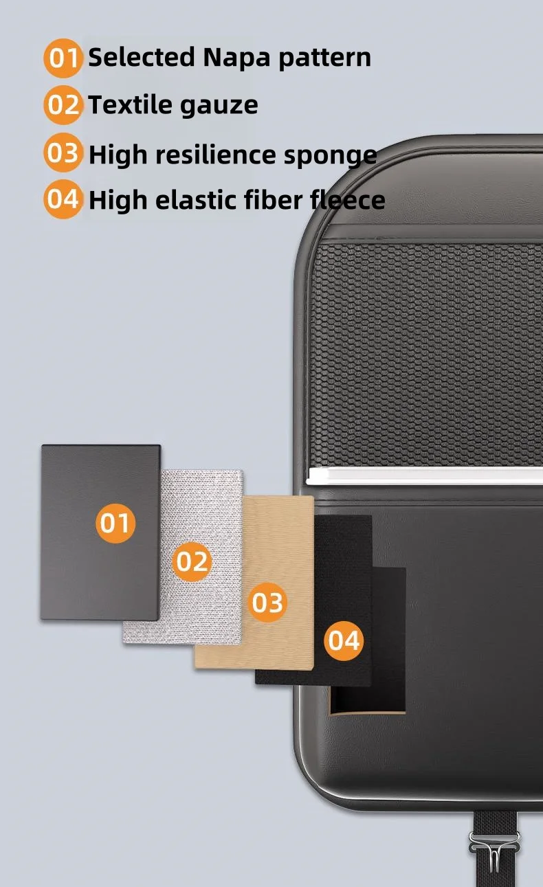 Car Trash Can Tissue Box 2-in-1 Car Seat Back Car Storage Bag