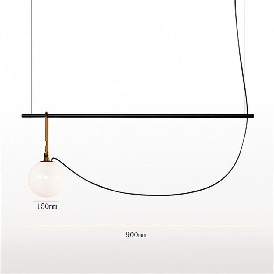 Postmodern Creative Lines Design Glass Globe Chandelier Lighting Nordic Led Living Room Home Deco Hanging Lamp Lustre Luminaria