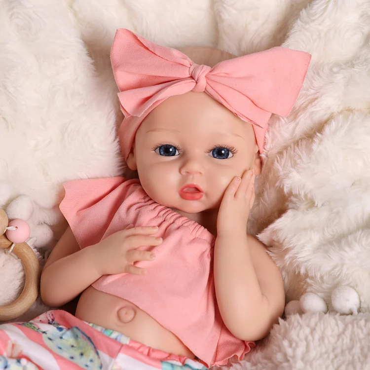 Babeside Phoebe 16" Realistic Silicone Quiet Baby Little Infant Girl Building Lovely Memories