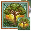 Glass Painting-Tree Of Life - 14CT Stamped Cross Stitch 40*40cm/15.75*15.75in