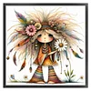 (Multi-Style) Indian Weird Girl-11CT Stamped Cross Stitch 40*40cm/15.75*15.75in tapestrymarket