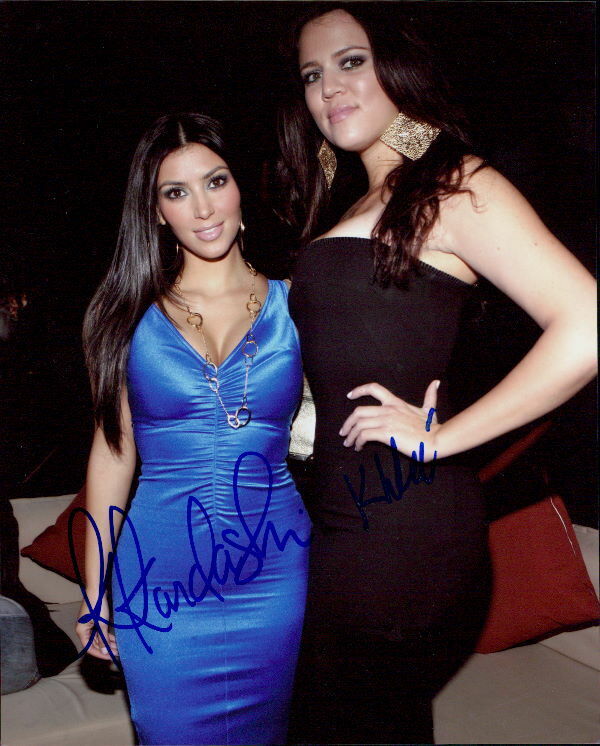 The Kardashians (Kim & Khloé) signed 8x10 Photo Poster painting In-person