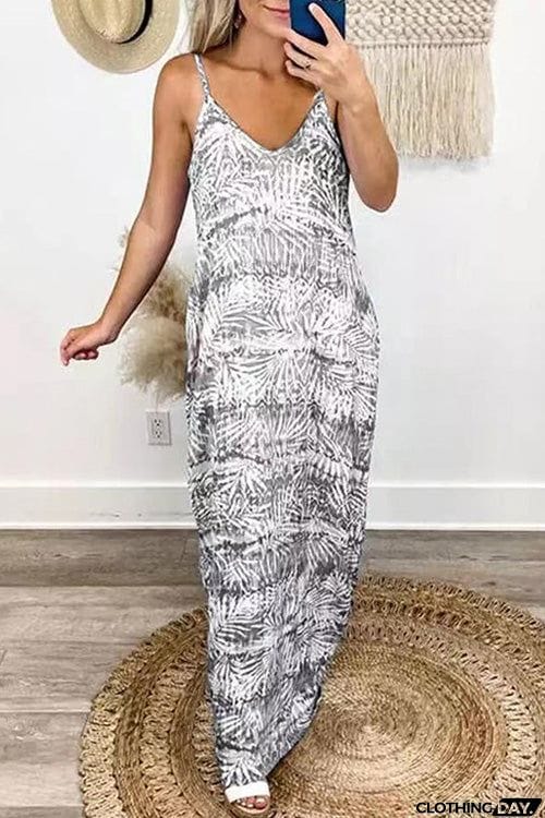 Fashion Chic Sling V Neck Dress