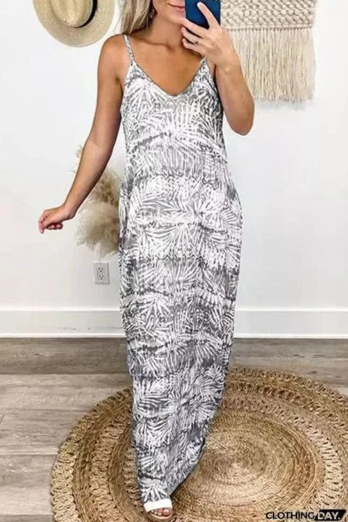 Fashion Chic Sling V Neck Dress