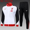 Joyfball 2024/2025 Liverpool Long Zipped Jacket White Soccer Jersey 1:1 Thai Quality 