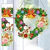 DIY Special Shaped Diamond Painting Wall Decor Wreath Hanging Kit(Love Snowman Cookie Man)