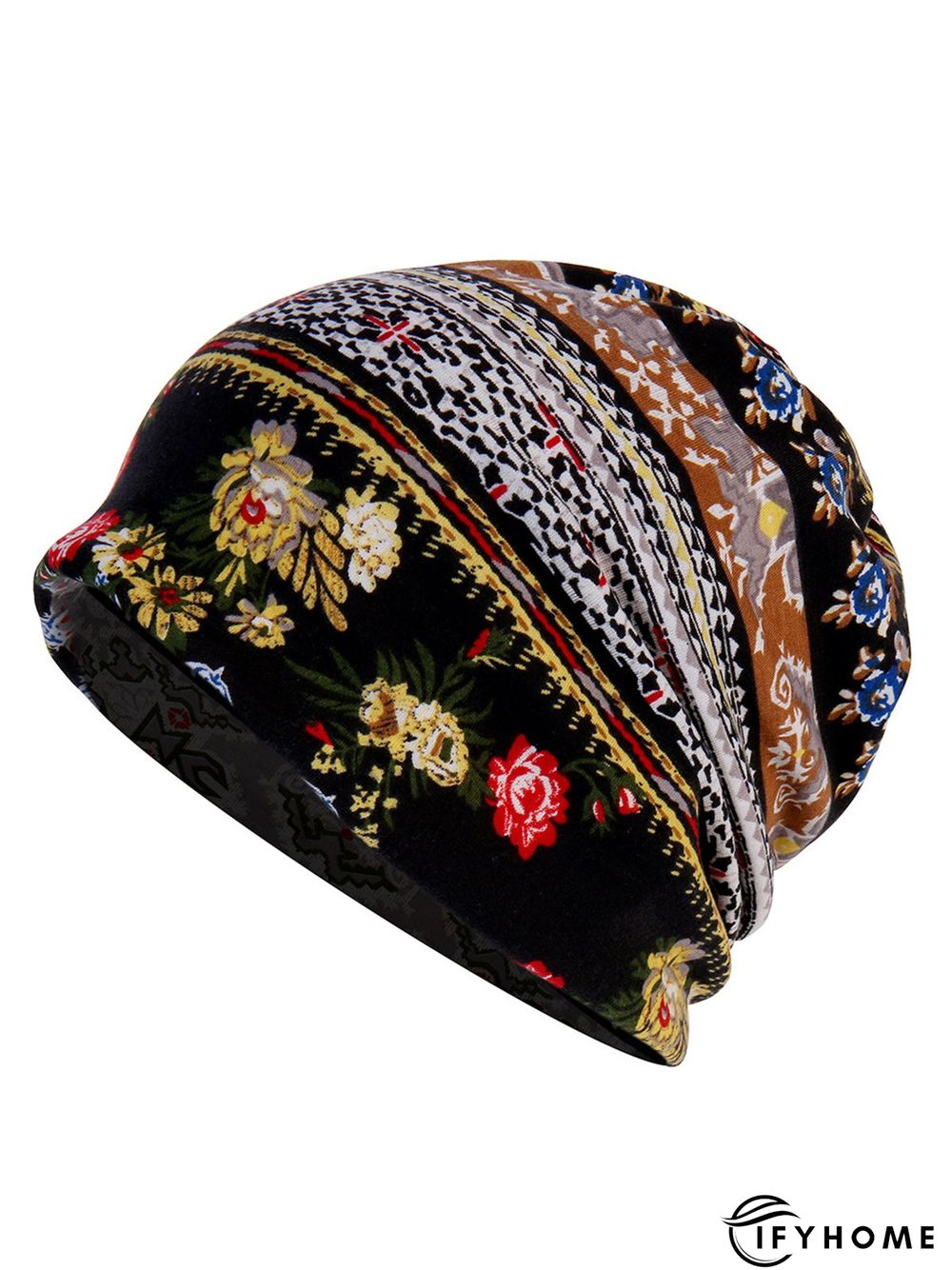 Vintage Paisley All Season Printing Household Style Polyester Cotton Turban Regular Hat | IFYHOME