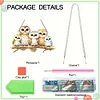 Diamond Painting Acrylic Owl Family Hanging Pendant Home Windows Decor