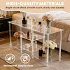 [US Local Warehouse] 55 Inch Acrylic TV Stand for TVs Up To 60 Inch TV Media Console Table with Open Storage Shelves Entertainment Center for Living Room Bedroom Gaming Room