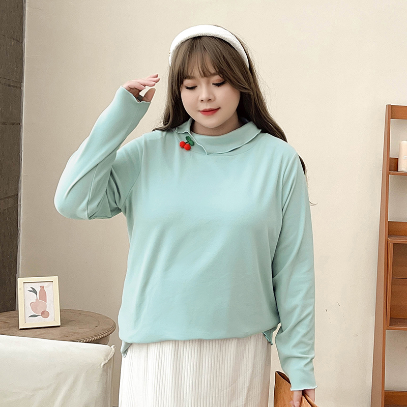 Cherry Blossom Turtleneck Thermal Tee - Slimming Winter Top for Women