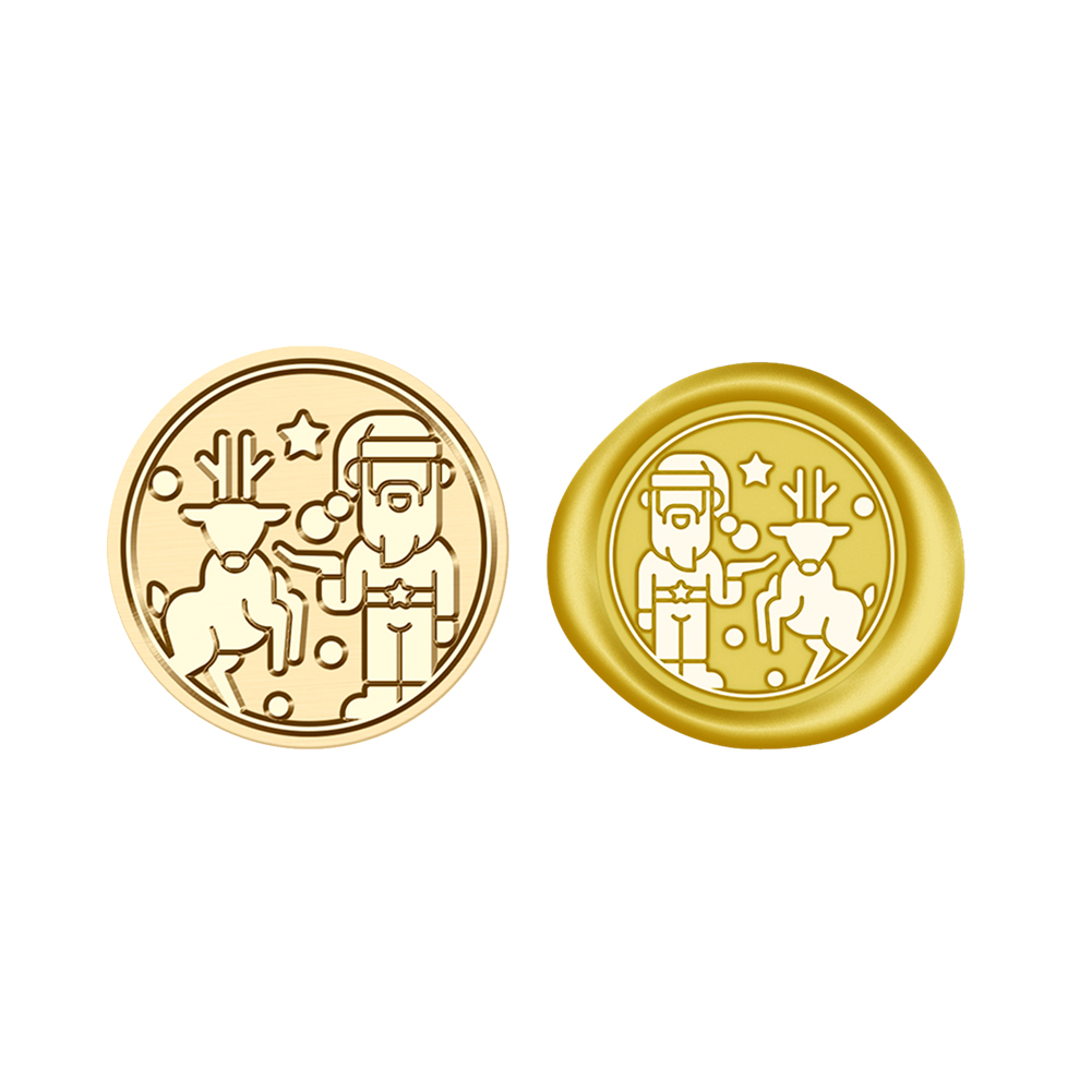 

25mm Christmas Wax Seal Stamp Cartoon Head - Wax Seal Stamp, 501 Original