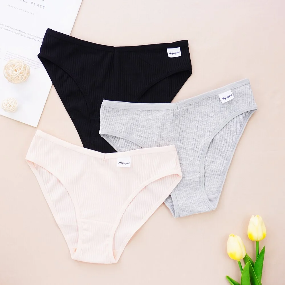 Billionm NEW Women's Cotton Panties Soft Thread Underpants Sexy Briefs S-XXL Fashion Solid Color Panty Girls Shorts Wholesale