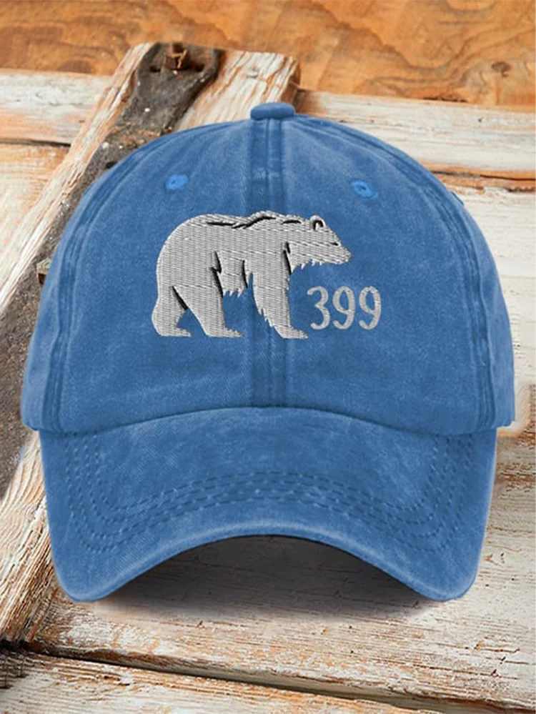 VChics Retro Grizzly 399 Printed Baseball Cap