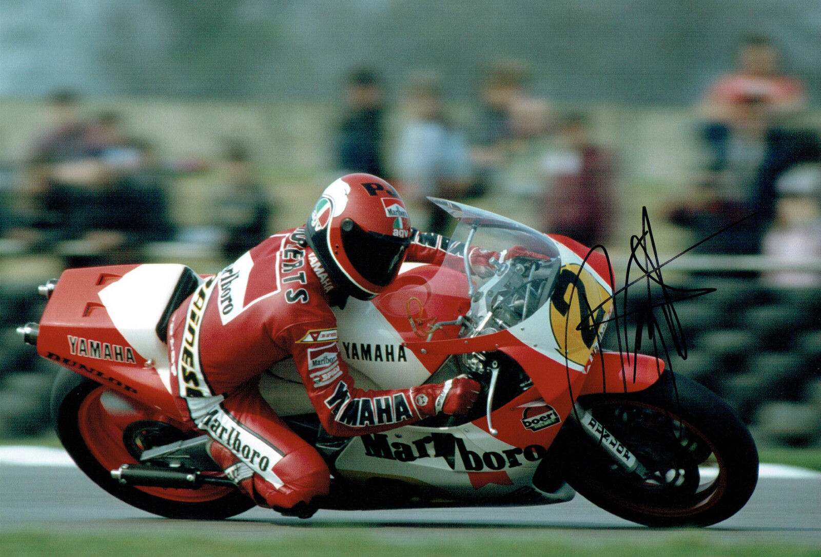 King Kenny ROBERTS Autograph 12x8 Signed YAMAHA Legend RARE Photo Poster painting AFTAL COA