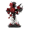 Gothic Floral Flower Model Set Eye-Catching Table Centerpiece Horror Skeleton Bouquet Building Set for Adults Kids Holiday Birthday Gift (Cross)