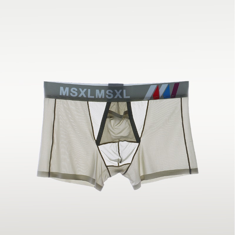 Sexy transparent bullet separated ice silk spermatic vein scrotum support pants varicose boxer briefs