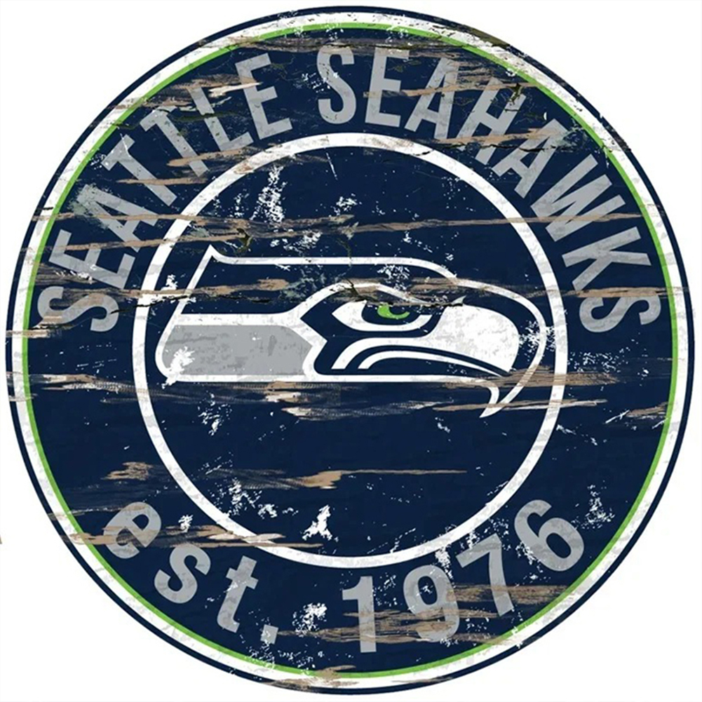 Seattle Seahawks Football Team 30*30CM(Canvas) Full Round Drill Diamond Painting gbfke