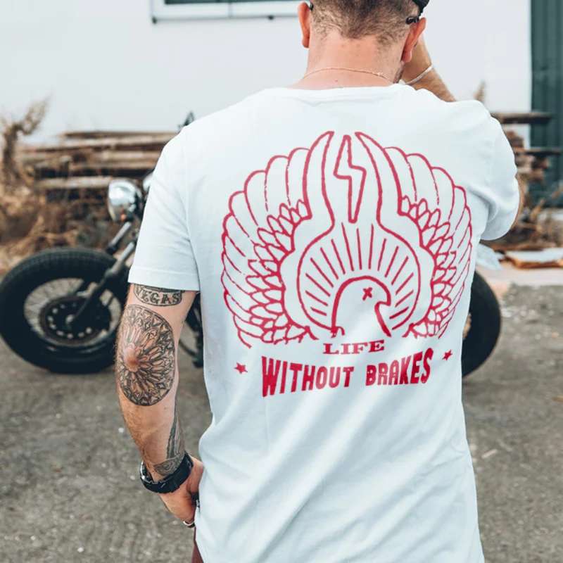 UPRANDY Life  Without Breaks Phoenix Printed Men's T-shirt -  UPRANDY