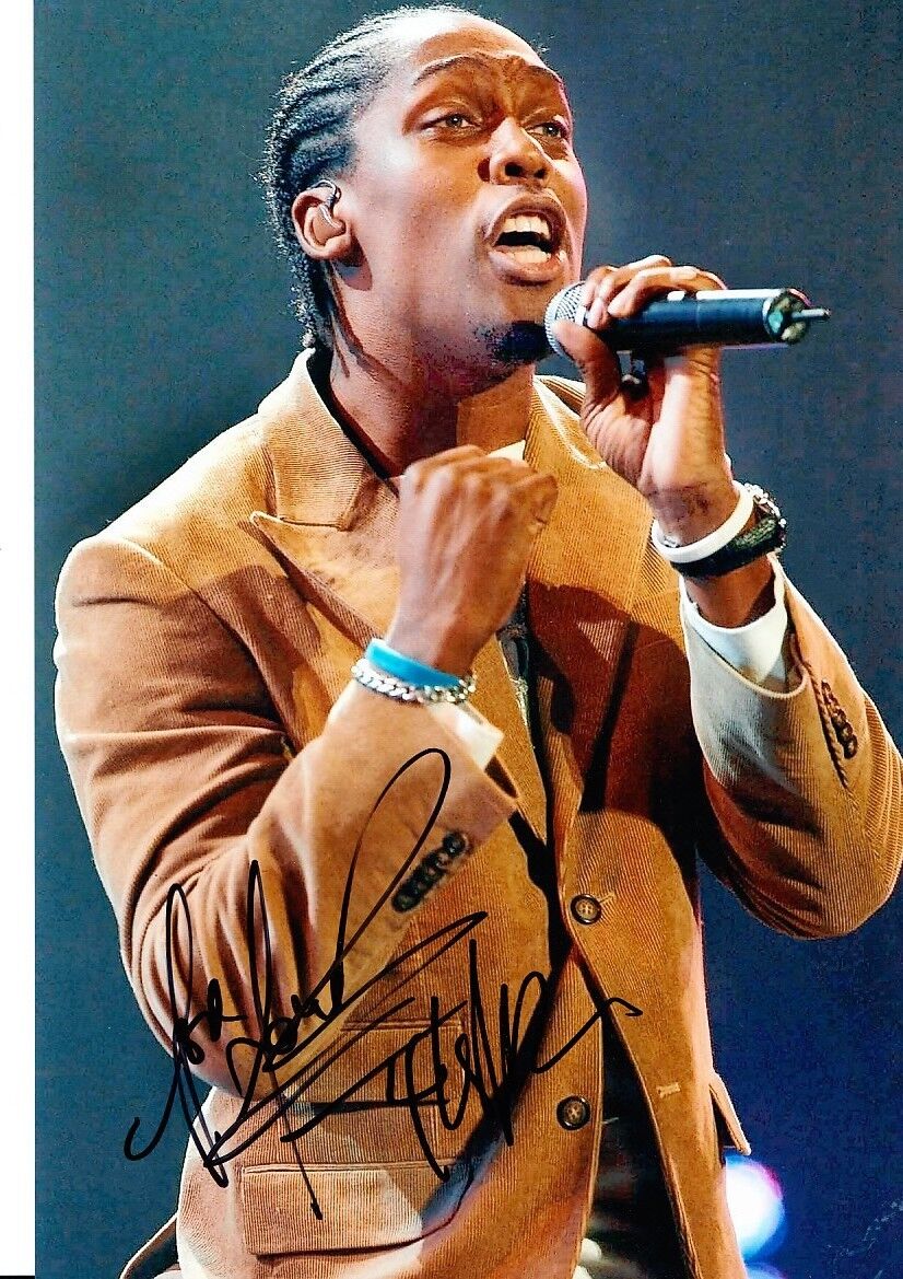 Lemar Hand Signed Blue Photo Poster painting 12x8 1.