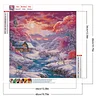 Diamond Painting - Full Round Drill - Snow Scene(Canvas|40*40cm)