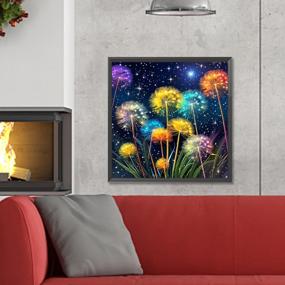 Diamond Painting - Full Round Drill - Dandelion(Canvas|30*30cm)