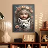 Diamond Painting-DIY Full Round Drill Cute Pet Girl