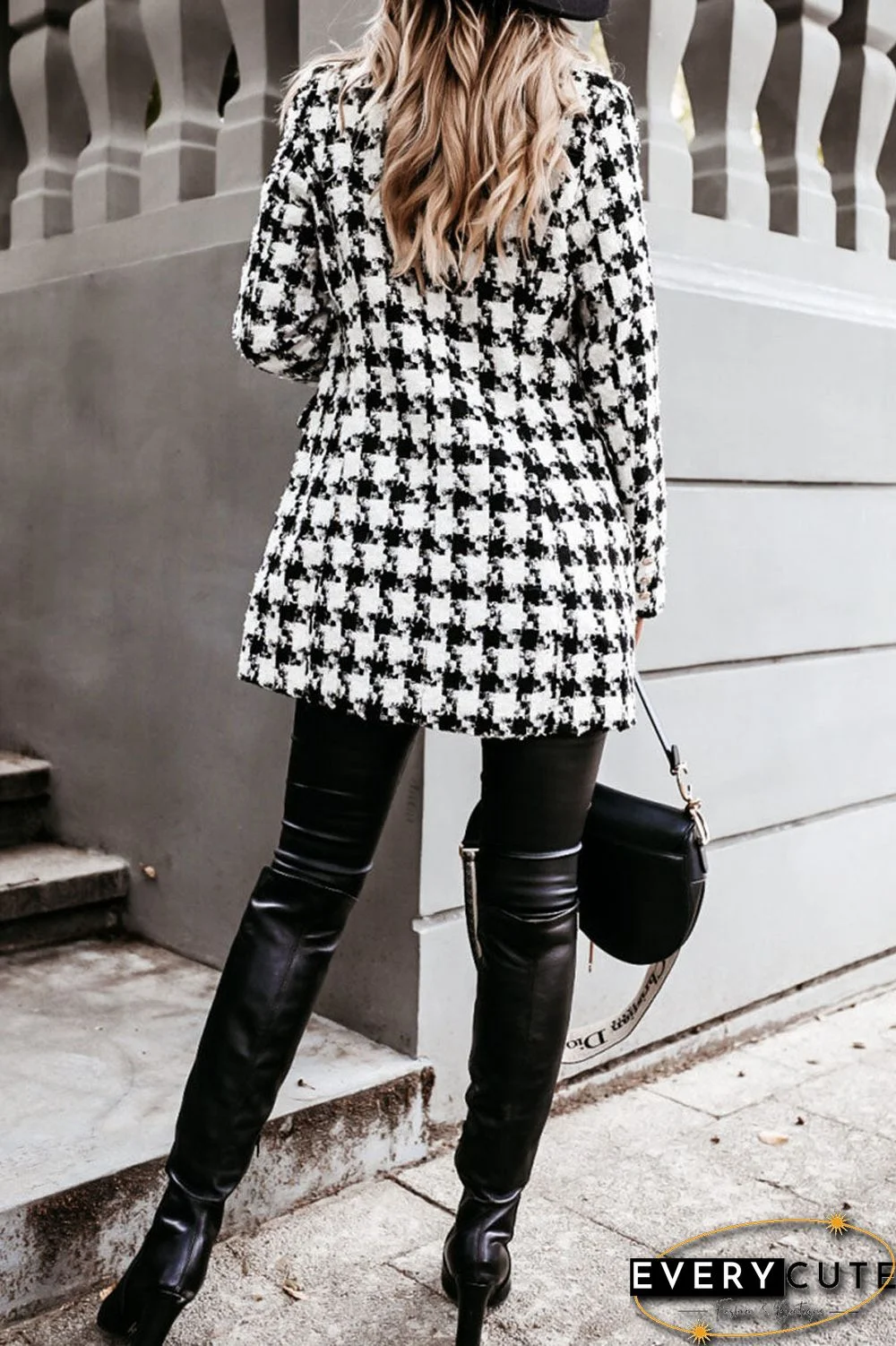 Fashion Street Plaid Turn-back Collar Outerwear(5 colors)