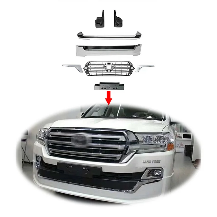 Upgrade body kit LC200 front bumper lip for toyota LC200 land cruiser landcruiser LC200 bodykit 2019 rear bumper fender ITN Auto